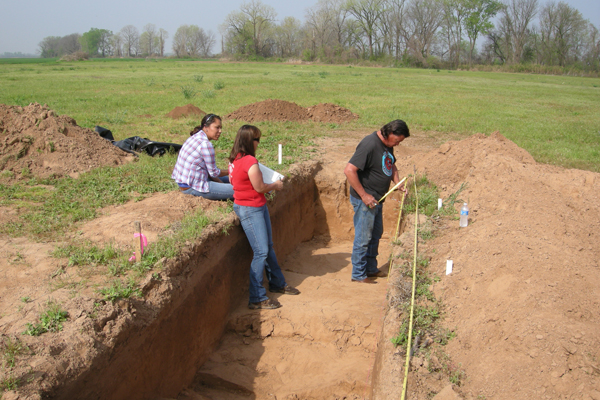 Documenting ravine trench